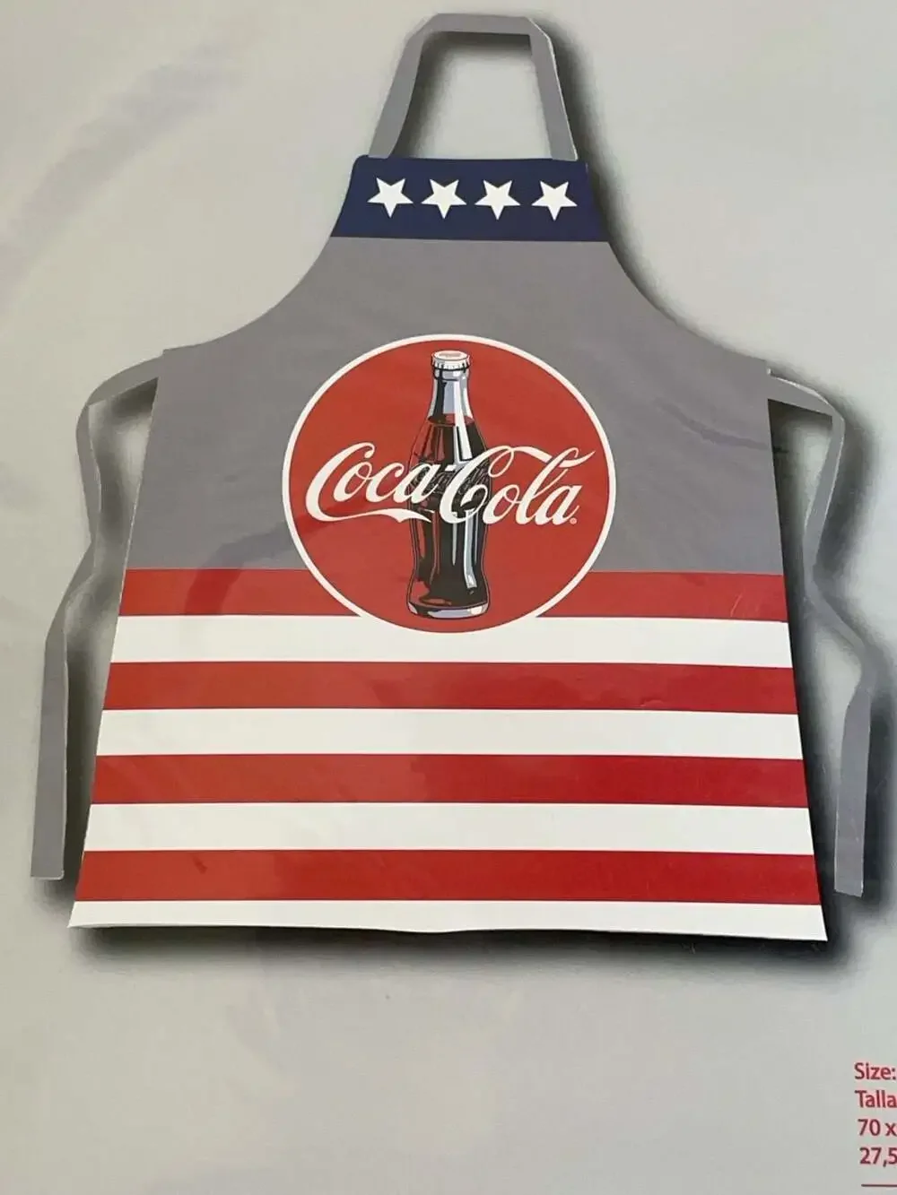 NEW Coca-Cola Patriotic Stars and Stripes 100% Cotton Kitchen Apron